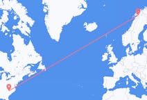 Flyg från Charlotte till Narvik