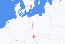 Loty z Wiedeń, Austria do Karlskrony, Szwecja