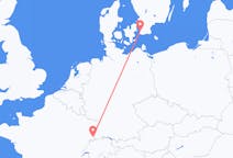 Vluchten van Mulhouse, Zwitserland naar Malmö, Zweden