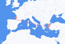 Flights from Biarritz in France to İzmir in Turkey