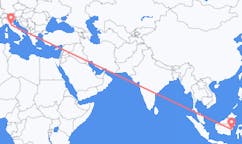 出发地 印度尼西亚巴厘巴板目的地 意大利佛罗伦萨的航班