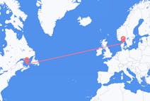 Flyrejser fra Les Îles-de-la-Madeleine, Quebec, Canada til Aalborg, Danmark