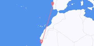 Flyg från Mauretanien till Portugal