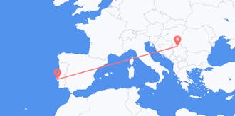 Flyg från Serbien till Portugal
