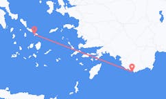 Vluchten van Kastellorizo naar Mykonos