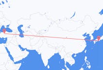 Flyreiser fra Shirahama, Japan til Ankara, Tyrkia