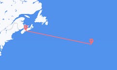 Vols d’Halifax vers l'île de Corvo