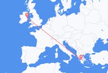 Vluchten van Dublin, Ierland naar Patras, Griekenland