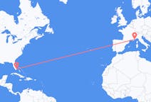 Flights from Miami, the United States to Nice, France