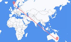 出发地 澳大利亚出发地 沃加沃加目的地 挪威桑丹的航班