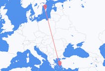 Vluchten van Visby naar Ikaria