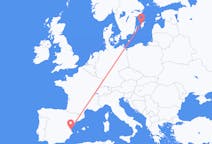 Flyrejser fra Visby, Sverige til Valencia, Spanien