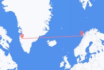 Flyg från Kangerlussuaq, Grönland till Leknes, Norge