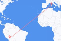 Flyreiser fra La Paz, Bolivia til Alghero, Italia