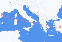 出发地 西班牙赫罗纳目的地 土耳其代尼茲利的航班