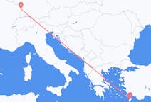 Flights from Rhodes, Greece to Strasbourg, France