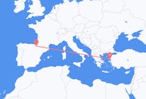 Flyg från Pamplona till Mytilene