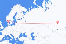 Flyg från Krasnojarsk till Ålborg