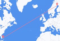 Flyreiser fra Freeport, Bahamas til Luleå, Sverige