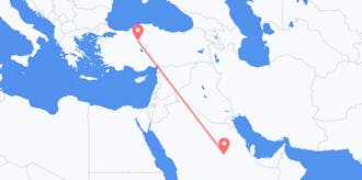 出发地 沙特阿拉伯目的地 土耳其的航班