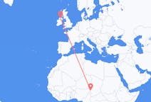 Flyg från N Djamena, Tchad till Derry, Nordirland