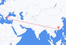 Flyg från Guangzhou, Kina till Izmir, Turkiet