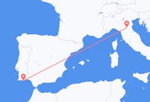 Vluchten van Bologne, Italië naar Faro, Napoli, Portugal