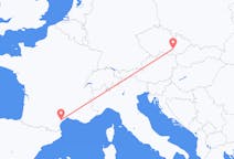 Flyg från Brno, Tjeckien till Aspiran, Frankrike