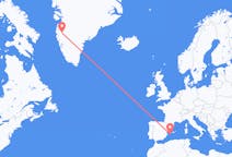 出发地 西班牙出发地 伊维萨岛目的地 格陵兰坎格鲁斯苏克的航班
