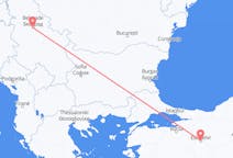 セルビアのベオグラードから、トルコのエスキシェヒルまでのフライト