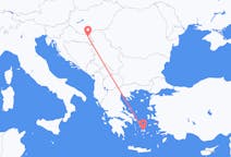 Vols depuis la ville d'Osijek vers la ville de Naxos