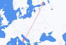 Vluchten van Sint-Petersburg, Rusland naar Napels, Italië