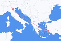 Flights from Kos, Greece to Bologna, Italy