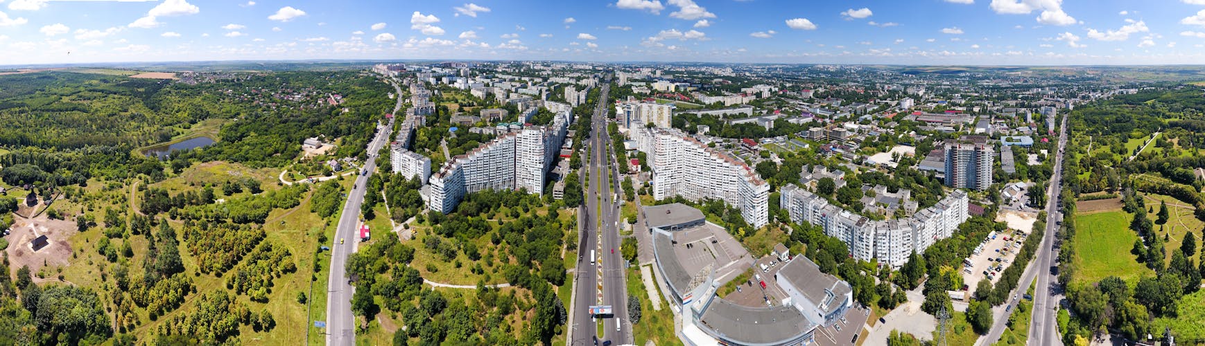 Panoramic view of Chisinau, the capital city of the Republic of Moldova.