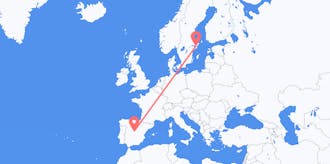 Flights from Spain to Sweden