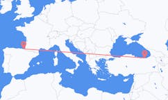 出发地 土耳其特拉布宗目的地 西班牙圣塞巴斯蒂安的航班