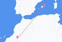 Vols de Tindouf, Algérie vers Mahón, Espagne