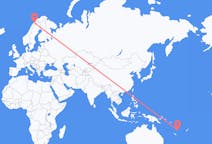 Flyrejser fra Port Vila, Vanuatu til Narvik, Norge