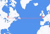 Flyrejser fra Timmins, Canada til Brest, Frankrig