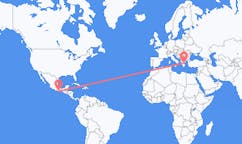 Flyreiser fra Puerto Escondido, Oaxaca, Mexico til Volos, Hellas