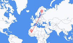 เที่ยวบิน จาก Nema, มอริเตเนีย ถึงจีวาสกีลา, ฟินแลนด์