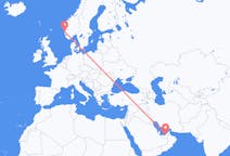 Flights from Abu Dhabi, United Arab Emirates to Stord, Norway