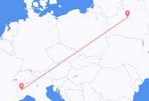出发地 意大利都灵目的地 白俄罗斯明斯克的航班
