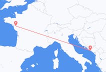 Flug frá Nantes, Frakkland til Dubrovnik, Króatía