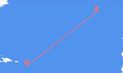 Vols depuis la ville de Pointe-à-Pitre vers la ville de Horta (Açores)
