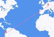 Flyreiser fra Quito, Ecuador til Stuttgart, Tyskland