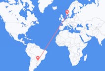 브라질발 포스두이구아수, 노르웨이행 크리스티안샌드 항공편