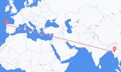 Flights from Bagan, Myanmar (Burma) to Santiago de Compostela, Spain