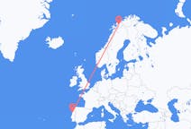Loty z Bardufossa, Norwegia z Porto, Portugalia