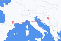 Flyreiser fra Tuzla, Bosnia-Hercegovina til Carcassonne, Frankrike